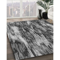 Patterned Dark Gray Rug, pat206gry