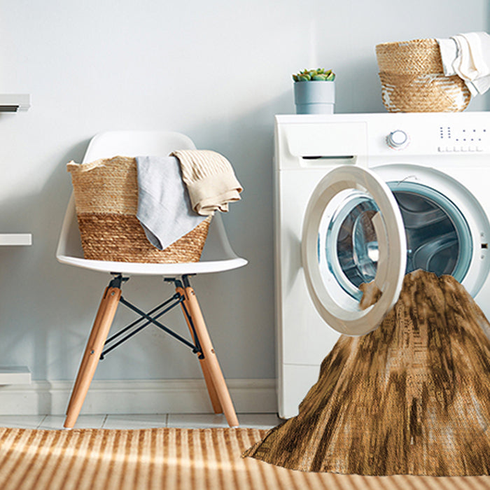 Machine Washable Transitional Saddle Brown Rug in a Washing Machine, wshpat206org