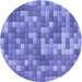 Square Machine Washable Transitional Purple Mimosa Purple Rug in a Living Room, wshpat2060blu