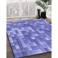 Patterned Purple Mimosa Purple Rug, pat2060blu