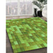 Machine Washable Transitional Green Rug in a Family Room, wshpat2060grn
