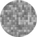 Square Patterned Cloud Gray Rug, pat2060gry