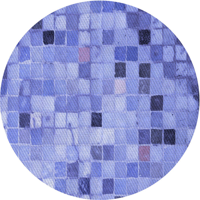 Square Patterned Sky Blue Rug, pat2061blu