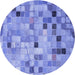 Square Patterned Sky Blue Rug, pat2061blu