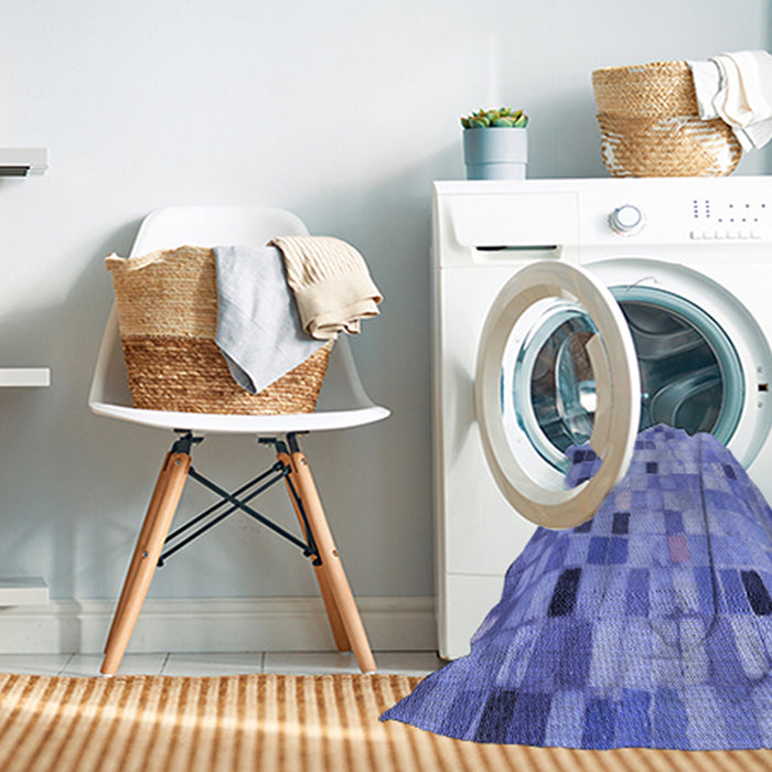 Machine Washable Transitional Sky Blue Rug in a Washing Machine, wshpat2061blu