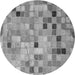 Square Patterned Smokey Gray Rug, pat2061gry