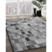 Patterned Smokey Gray Rug in Family Room, pat2061gry