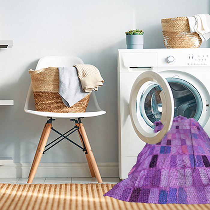 Machine Washable Transitional Violet Purple Rug in a Washing Machine, wshpat2061pur