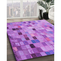 Patterned Violet Purple Rug, pat2061pur