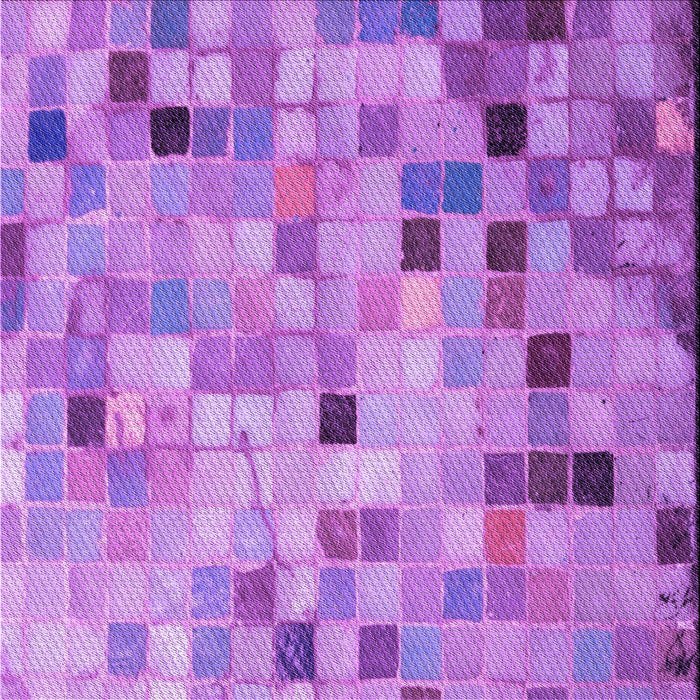 Round Patterned Violet Purple Rug, pat2061pur