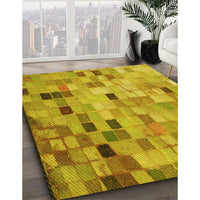 Patterned Dark Bisque Brown Rug, pat2061yw