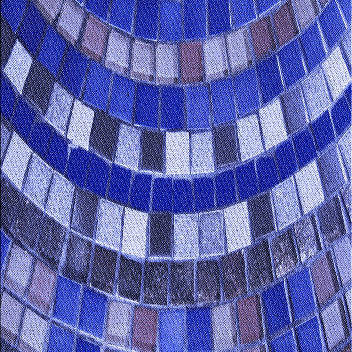 Machine Washable Transitional Cobalt Blue Rug, wshpat2062blu