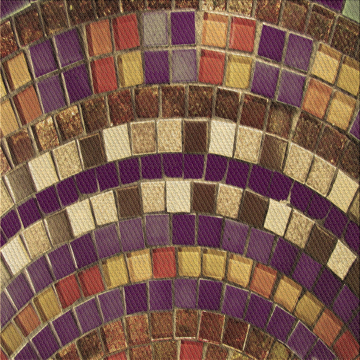 Round Machine Washable Transitional Bronze Brown Rug, wshpat2062brn