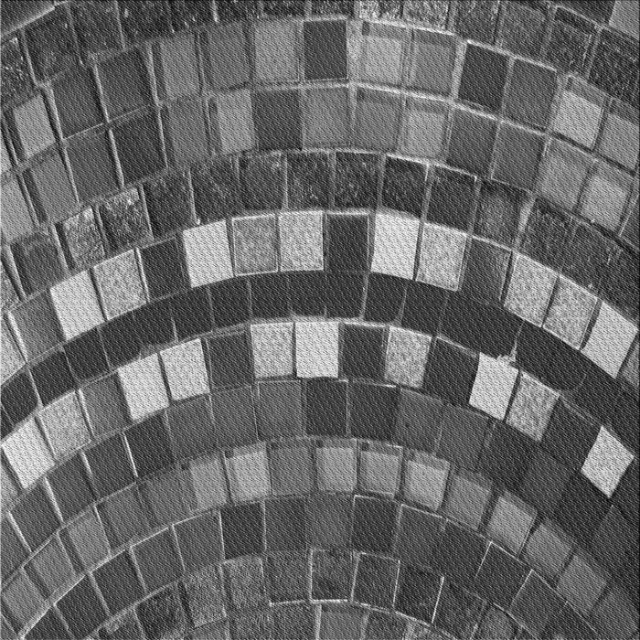 Round Machine Washable Transitional Black Rug, wshpat2062gry