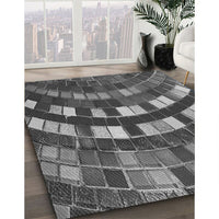 Patterned Black Rug, pat2062gry