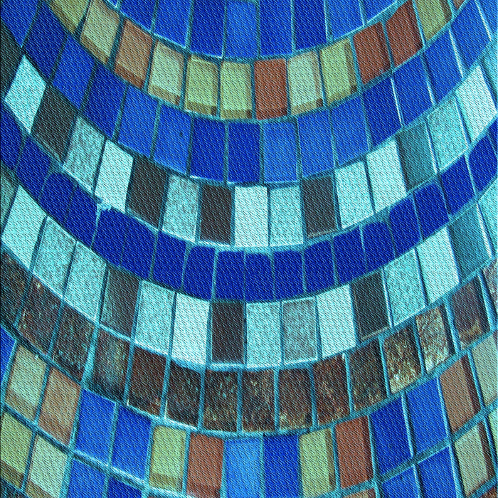 Patterned Macaw Blue Green Rug, pat2062lblu