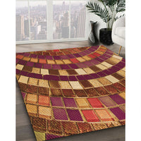 Patterned Orange Rug, pat2062org