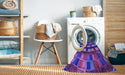 Machine Washable Transitional Bright Purple Rug in a Washing Machine, wshpat2062pur