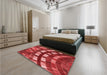 Patterned Red Rug in a Bedroom, pat2062rd