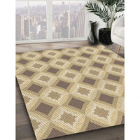 Patterned Copper Brown Rug, pat2063brn