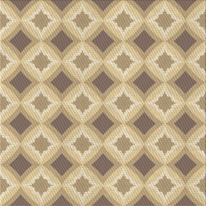 Round Patterned Copper Brown Rug, pat2063brn