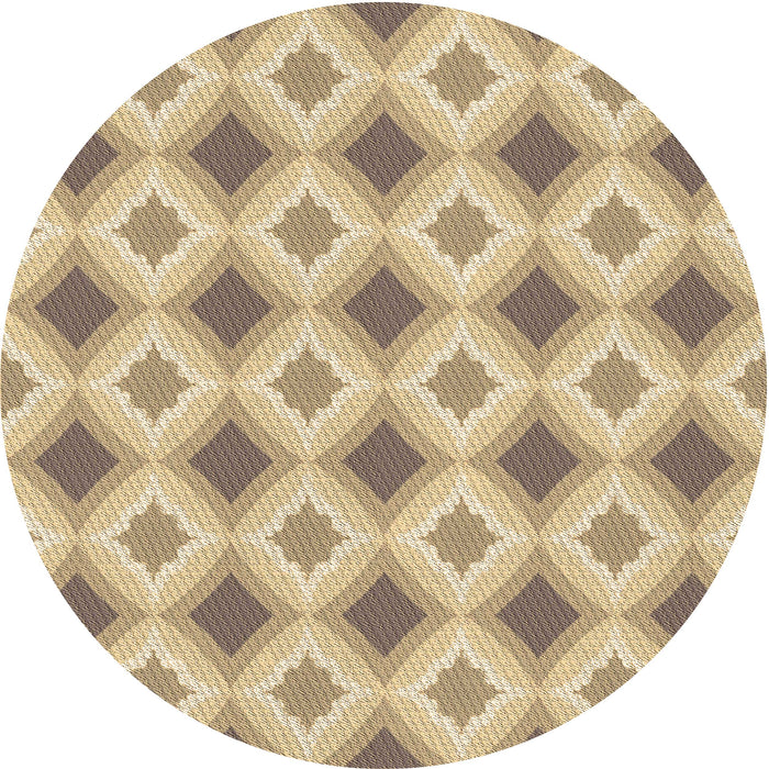 Square Patterned Copper Brown Rug, pat2063brn