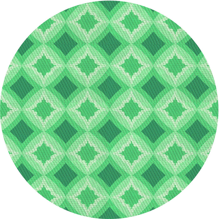 Square Patterned Lime Mint Green Rug, pat2063grn