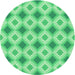 Square Patterned Lime Mint Green Rug, pat2063grn