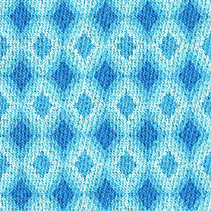 Patterned Deep Sky Blue Rug, pat2063lblu