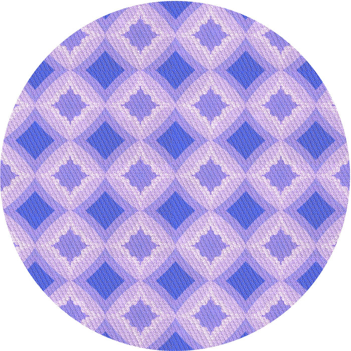 Square Patterned Light Slate Blue Rug, pat2063pur