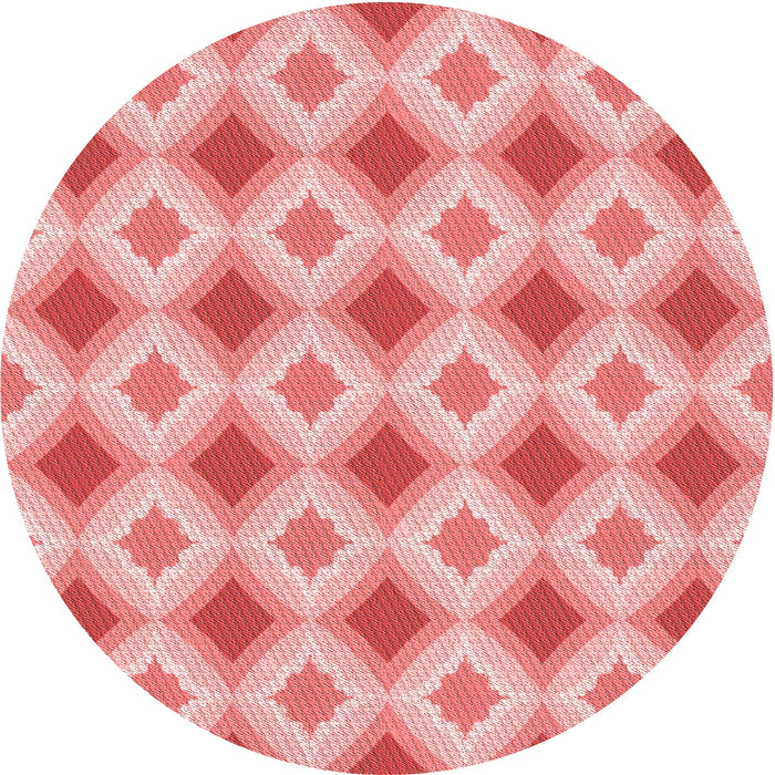 Square Patterned Pastel Pink Rug, pat2063rd