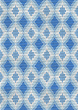 Patterned Light Blue Novelty Rug, pat2063