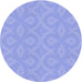 Square Patterned Sky Blue Rug, pat2064blu