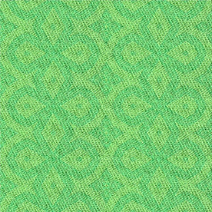 Round Patterned Neon Green Rug, pat2064grn