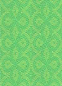 Machine Washable Transitional Neon Green Rug, wshpat2064grn