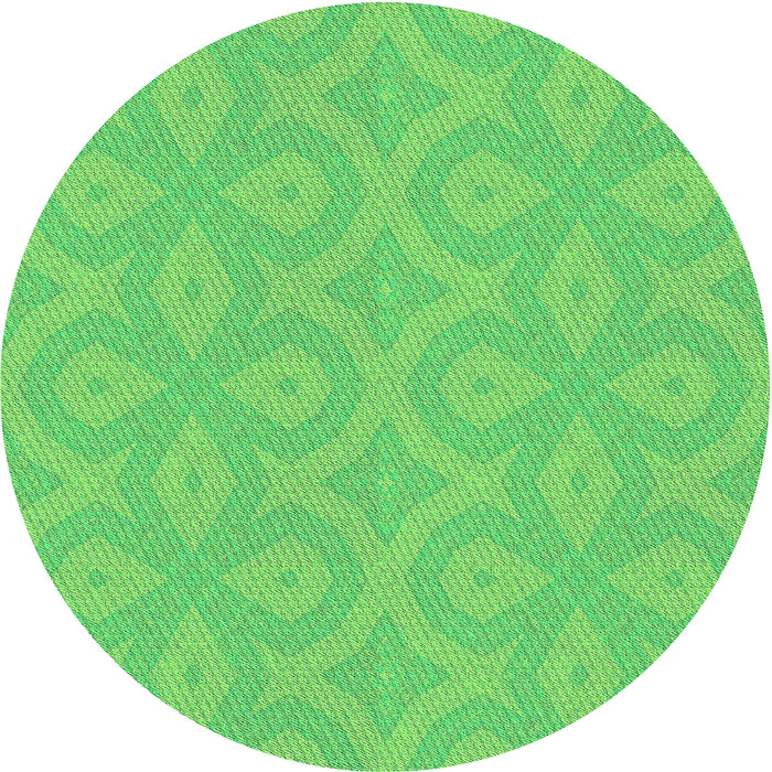 Square Machine Washable Transitional Neon Green Rug in a Living Room, wshpat2064grn