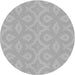 Square Patterned Gunmetal Gray Rug, pat2064gry