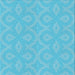 Round Patterned Bright Turquoise Blue Rug, pat2064lblu