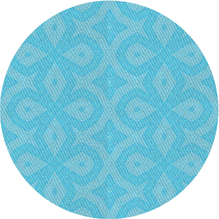 Square Machine Washable Transitional Bright Turquoise Blue Rug in a Living Room, wshpat2064lblu