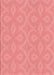 Machine Washable Transitional Light Coral Pink Rug, wshpat2064rd