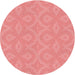 Square Machine Washable Transitional Light Coral Pink Rug in a Living Room, wshpat2064rd