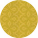 Square Patterned Yellow Rug, pat2064yw