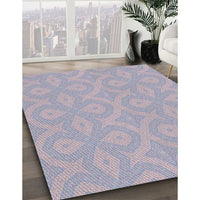 Patterned French Lilac Purple Novelty Rug, pat2064