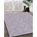 Patterned French Lilac Purple Novelty Rug in Family Room, pat2064