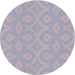 Sideview of Patterned French Lilac Purple Novelty Rug, pat2064