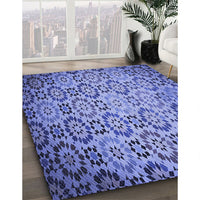 Patterned Denim Blue Rug, pat2065blu