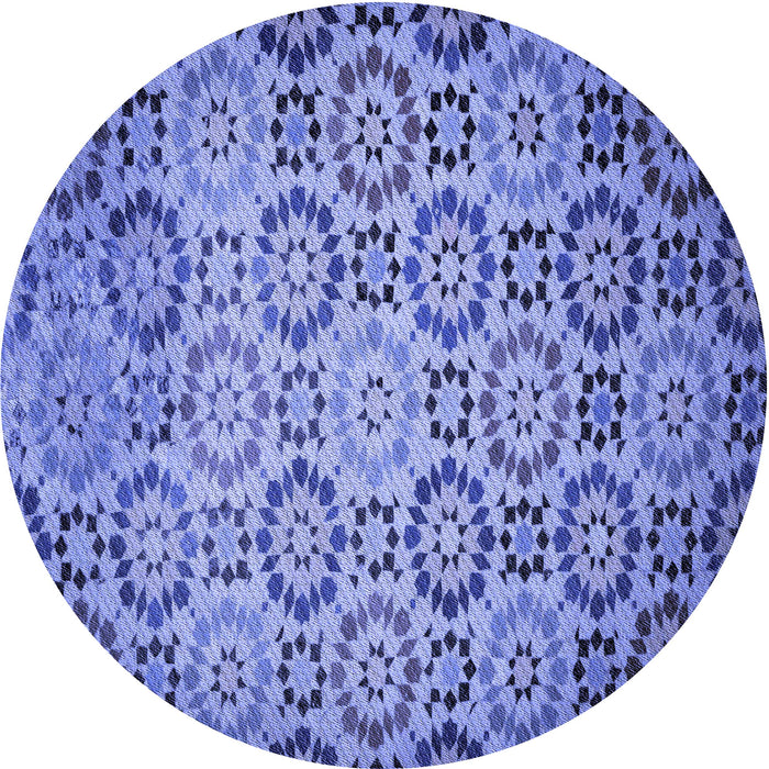 Square Patterned Denim Blue Rug, pat2065blu