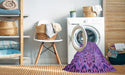 Machine Washable Transitional Purple Rug in a Washing Machine, wshpat2065pur