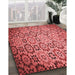 Machine Washable Transitional Red Rug in a Family Room, wshpat2065rd