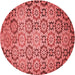 Square Machine Washable Transitional Red Rug in a Living Room, wshpat2065rd